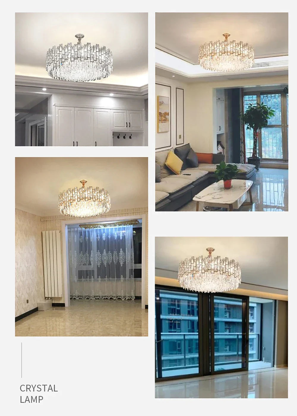 Modern Crystal Chandelier for High-End Living Room Decor Lighting