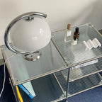 Bauhous Mushroom Table Lamp for Living Room Bedroom, E27 Glass Light Retro