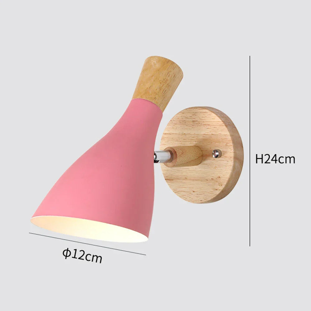 Pink Wall Lights: Nordic Minimalist Bedroom Bedside Lamps, Modern Living Room Decor