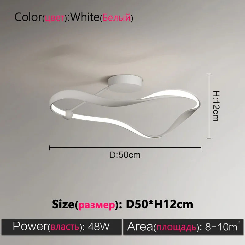 Modern Minimalist LED Ceiling Lamp for Bedroom and Book Room