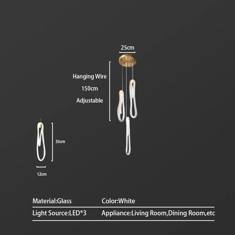 LED Pendant Chandelier for Living & Dining Room Luxury Lighting Fixture