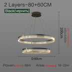 Luxury Ring Pendant Light for Modern Living Room, Bedroom, Dining Room décor