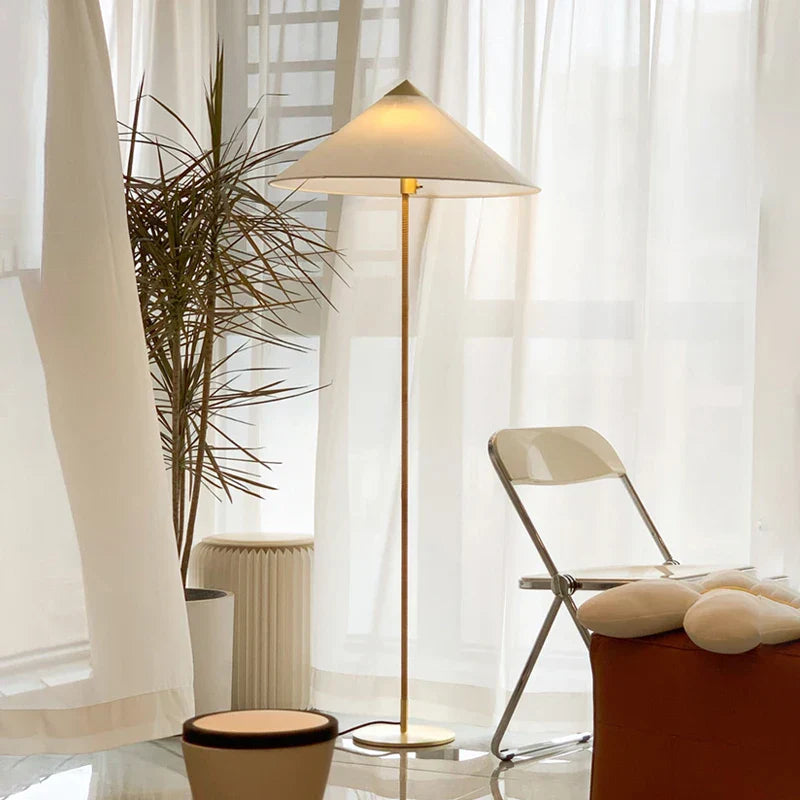 Wabi Sabi Rattan LED Floor Lamp by Tynell: Minimalist Bedroom Standing Light