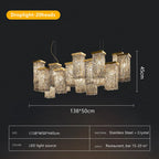 Modern Luxury Crystal Pendant Chandelier for Dining Room and Bar