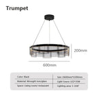 Smoky Glass LED Pendant Chandelier for Dining Living Bedroom Lighting