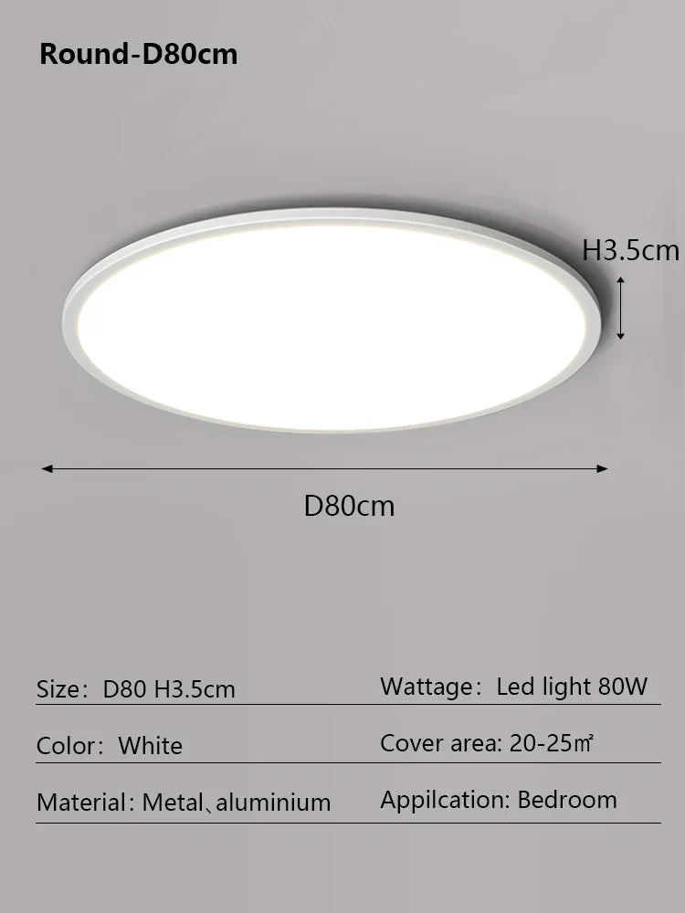 LED Ceiling Light: Nordic Style Ultra Thin Square Lamp for Living Room and Bedroom
