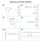 Modern LED Wall Lamp with Touch Switch, 350° Rotation for Bedroom and Living Room