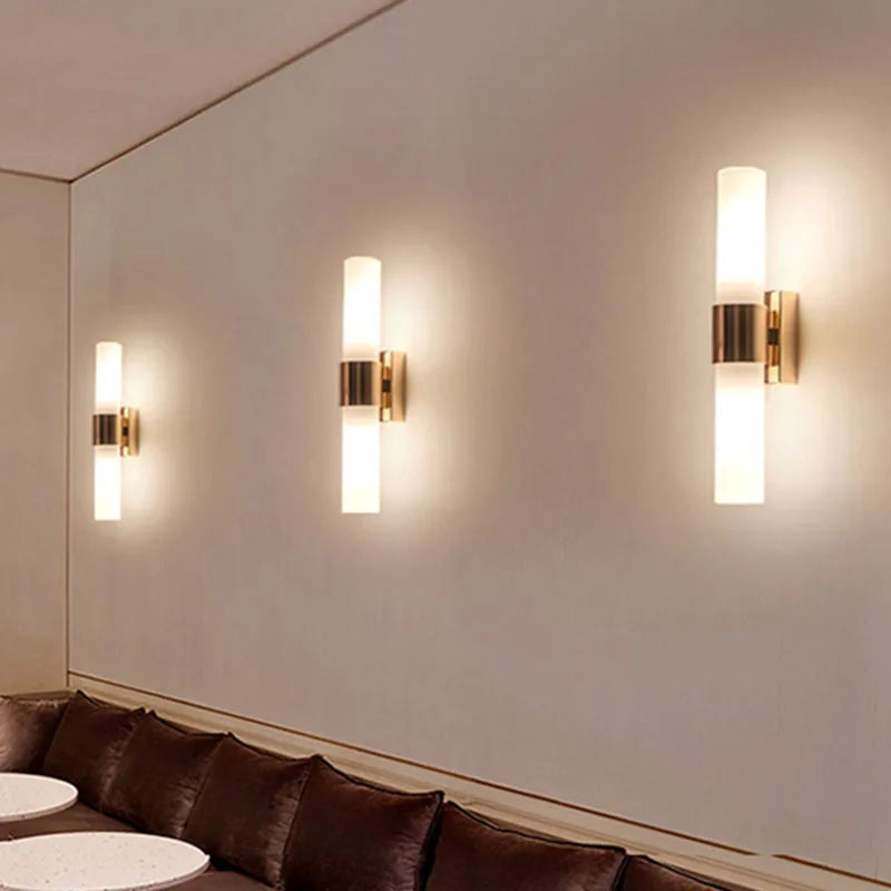 Acrylic Cylinder Wall Lamp for Bedroom, Living Room, Study - LED Lighting