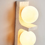 Nordic Brass Marble Wall Sconce for Modern Indoor Lighting