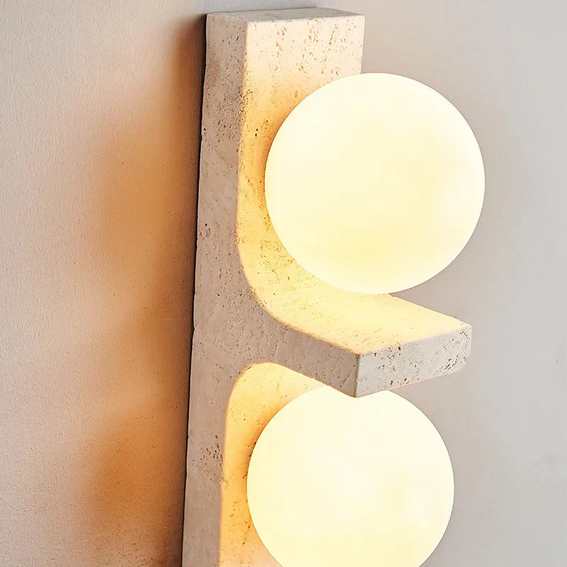 Nordic Brass Marble Wall Sconce for Modern Indoor Lighting