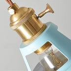 Vintage Pendant Ceiling Light for Home and Restaurant, Macaron Colors Hanging Lampshade