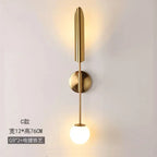 Golden Inclined Tube Wall Lamp for Modern Luxury Living Room Bedroom Décor