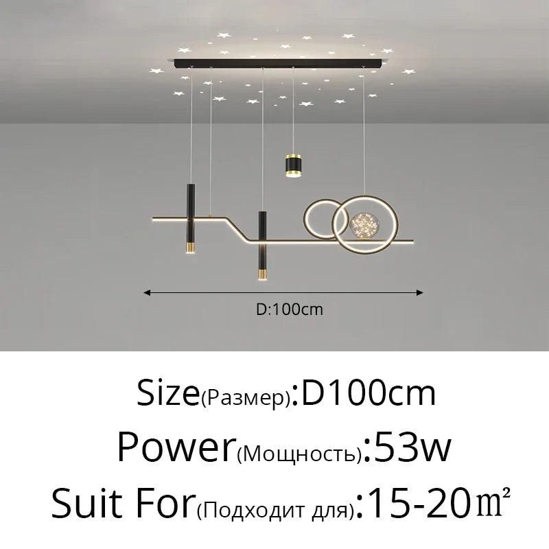 Nordic LED Chandelier: Modern, Simple Lighting for Home, Restaurant, and Office