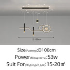 Nordic LED Chandelier: Modern, Simple Lighting for Home, Restaurant, and Office