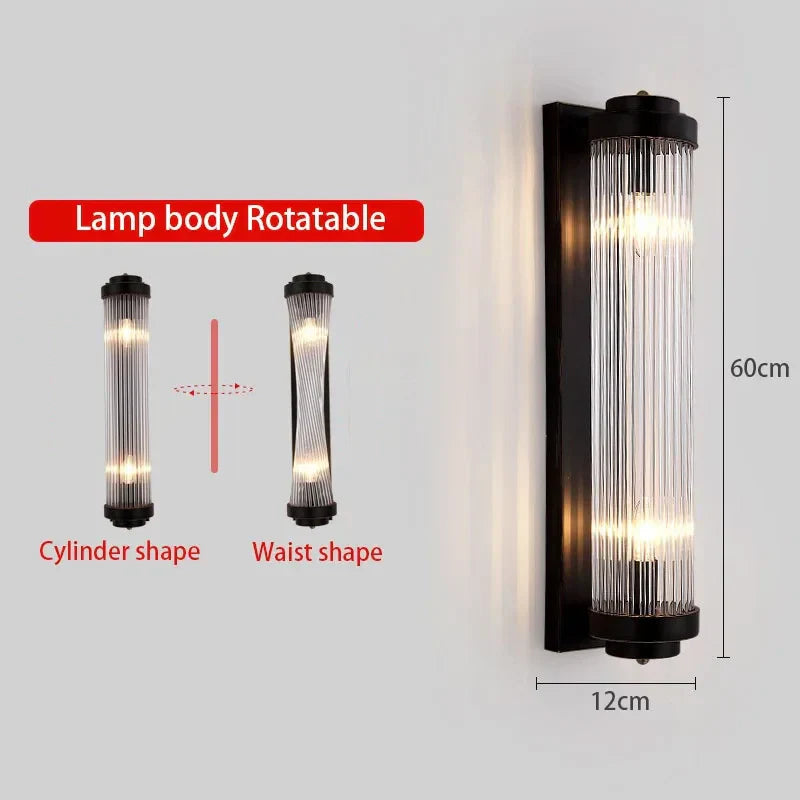 Crystal Wall Lamp: Modern Minimalist Luxury LED Lights for Living Room, Bedroom & Aisle