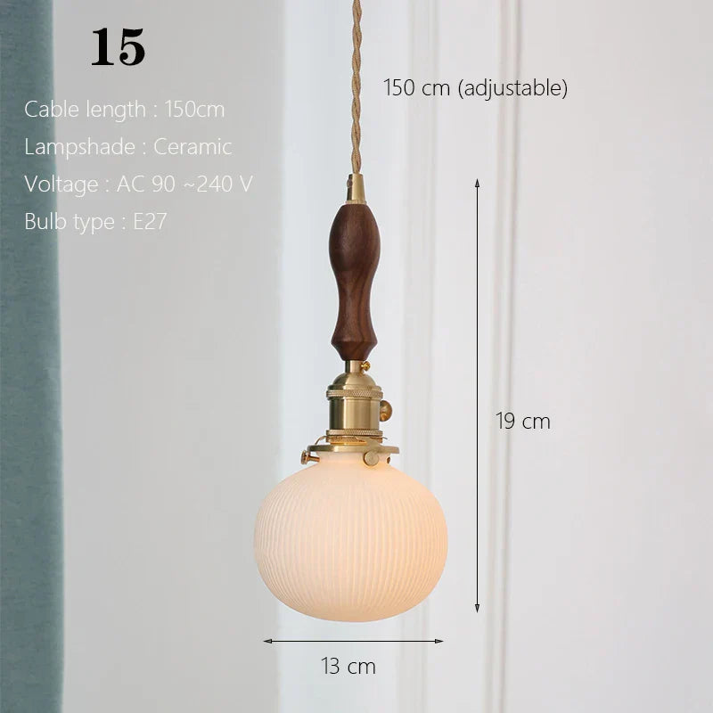 Ceramic Pendant Lamp Kitchen Island Dining Room Nordic Home Decor Pendant Ceiling Lights - Afralia™