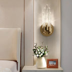 Water Ripple Glass Crystal Copper Wall Lamp - Modern Minimalist Indoor Lighting