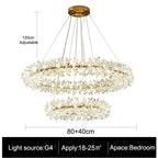 Luxury Crystal Chandelier LED Ceiling Light for Modern Living Room & Bedroom