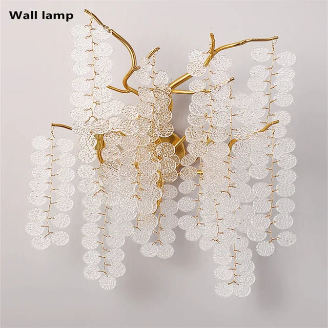 Round Crystal Pendant Chandelier for High-End Luxury Home LED Lighting