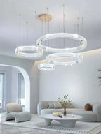 Luxury Crystal Chandeliers: Dimmable LED Steel Lighting for Villa Staircase & Foyer