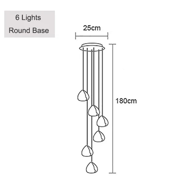 Crystal Ball Chandelier: Long Adjustable Staircase Pendant Light perfect for Home & Restaurant