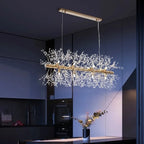 Modern Crystal LED Dandelion Chandelier for Home Living Room Dining Hall Decor