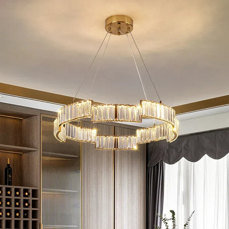 Crystal Pendant Light for Modern Luxury Living, Dining, or Kitchen Decor