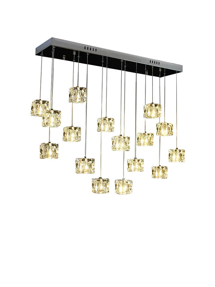 Crystal Chandelier Pendant Light for Modern Indoor Dining and Kitchen Lighting
