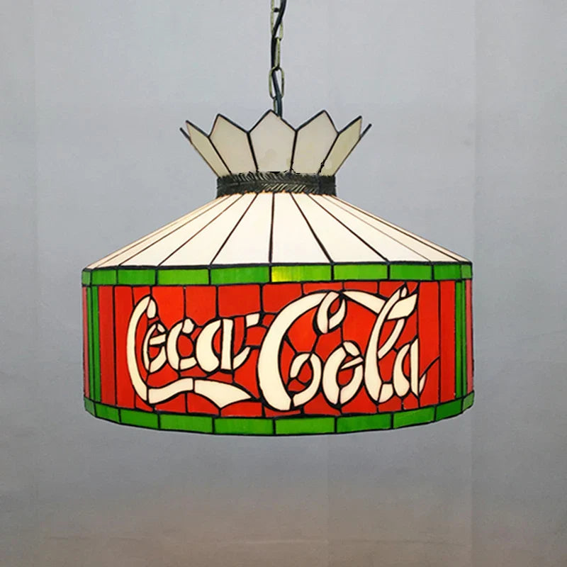 Mediterranean Tiffany Stained Glass Pendant Light for Dining Room and Kitchen