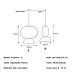 Japanese Paper Pendant Lights Dining Room Chandelier