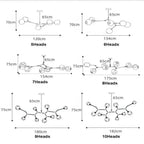 Glass Branch Ceiling Chandelier with Multi Color Lampshades