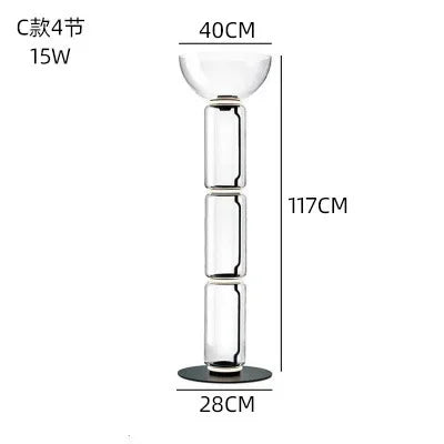 Glass Nordic LED Floor Lamp for Modern Indoor Living Room Decor