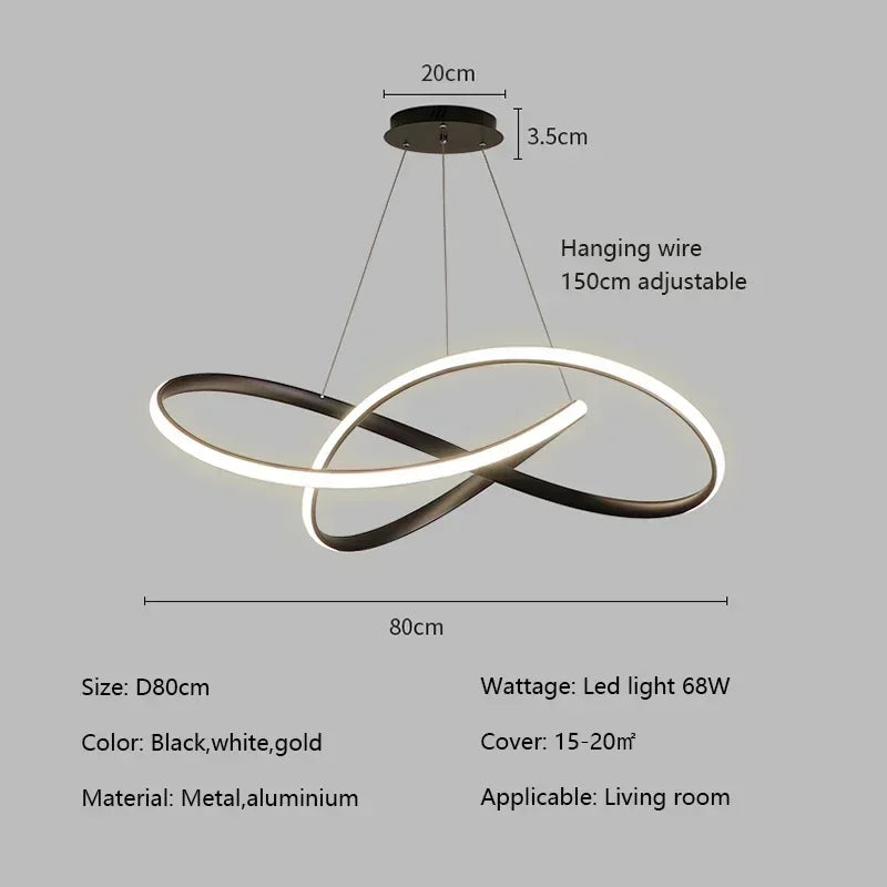 Modern Minimalist Ring LED Pendant Lights for Home Decor Lighting