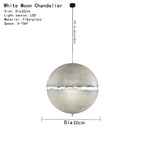 Moon LED Chandelier Fiberglass Pendant Lamp for Home Decor Lighting