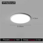 Modern Round LED Ceiling Lamp for Living Room, Bedroom, Dining Room, Balcony, and Corridor
