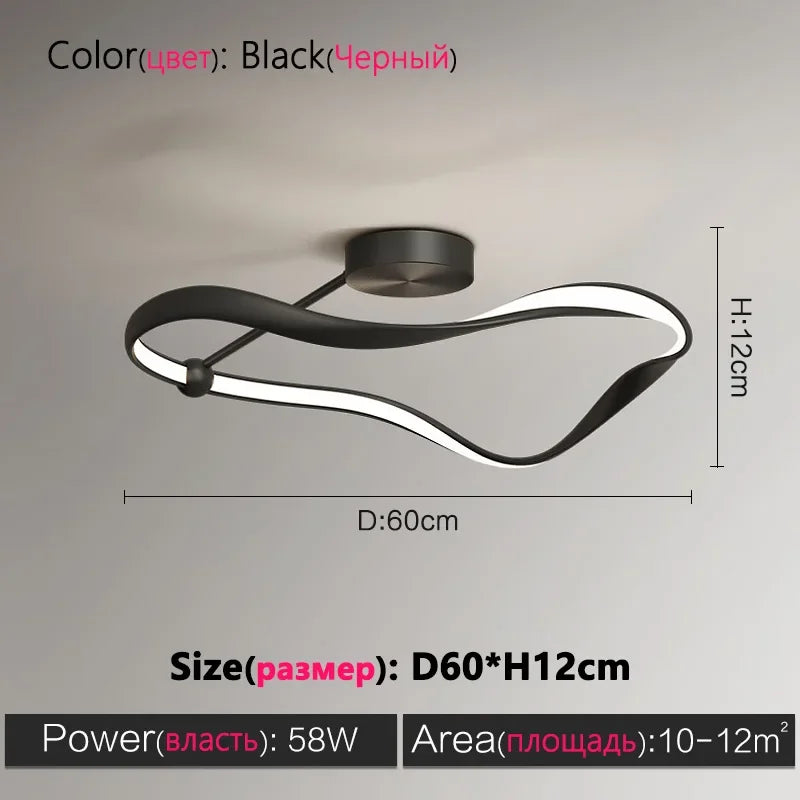 Modern Minimalist Bedroom Ceiling Lamp