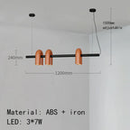 U-shaped Iron Chandelier Modern Minimalist LED Lighting for Home and Restaurant
