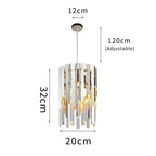 Luxury Crystal Round Chandelier LED Pendant Lamp for Living Room & Bedroom