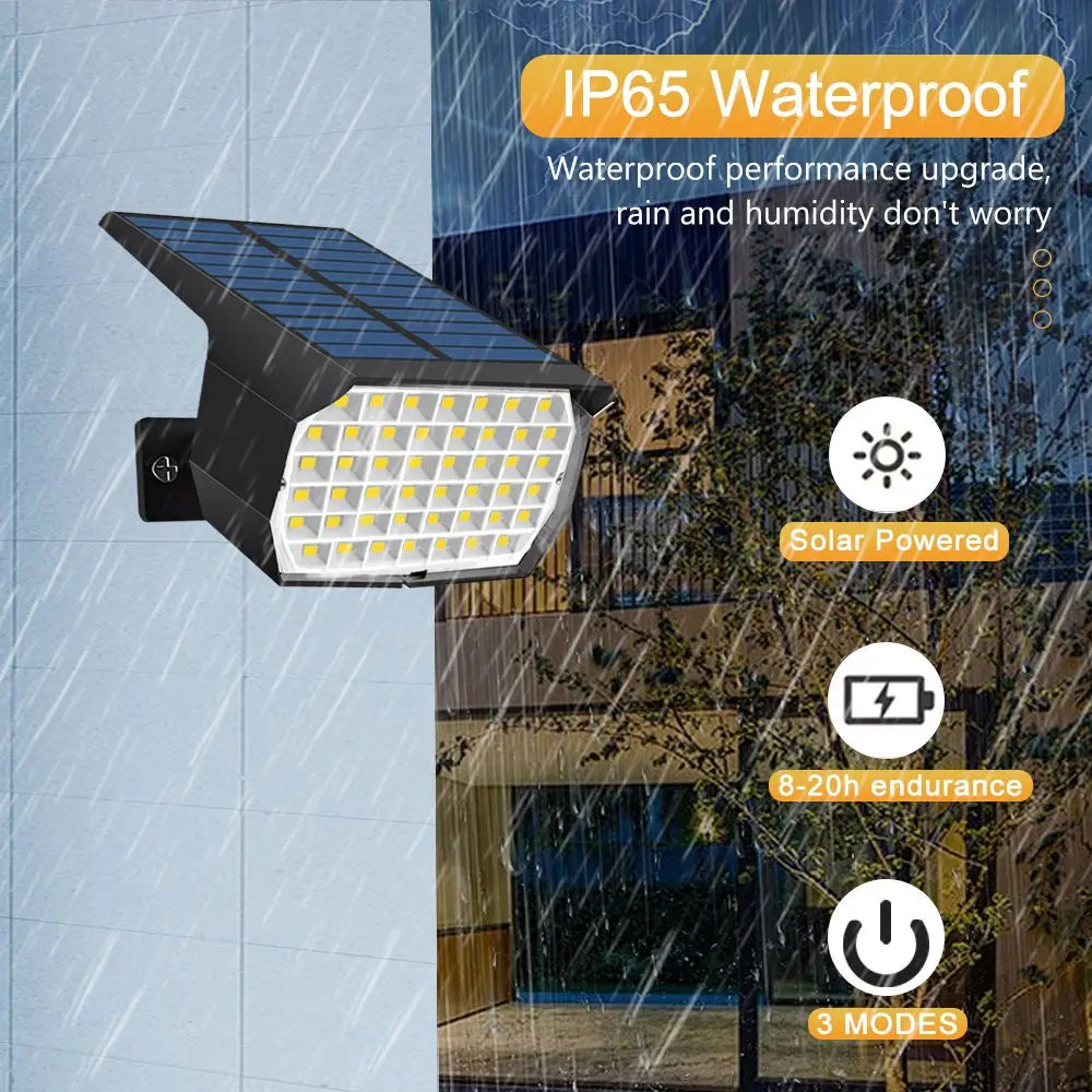 Solar LED Outdoor Spotlights 3 Modes Waterproof for Garden Walkway