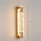 Crystal Wall Lamp for Living Room TV Background, Light Luxury Bedroom Bedside, Villa Stair