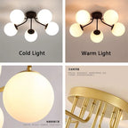 Bubble Glass LED Ceiling Light for Living Room Bedroom Kitchen Dining