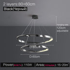 Modern Minimalist Circle Chandelier - Luxury Italian Ring Lamps