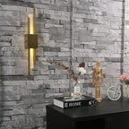 Modern Acrylic Pipe LED Wall Sconce Light for Room Decor, Black & Gold Iron Art