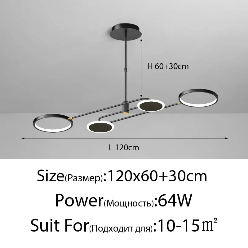 LED Dimmable Ceiling Chandeliers: Modern Style for Living, Dining, Bedroom, Kitchen Décor