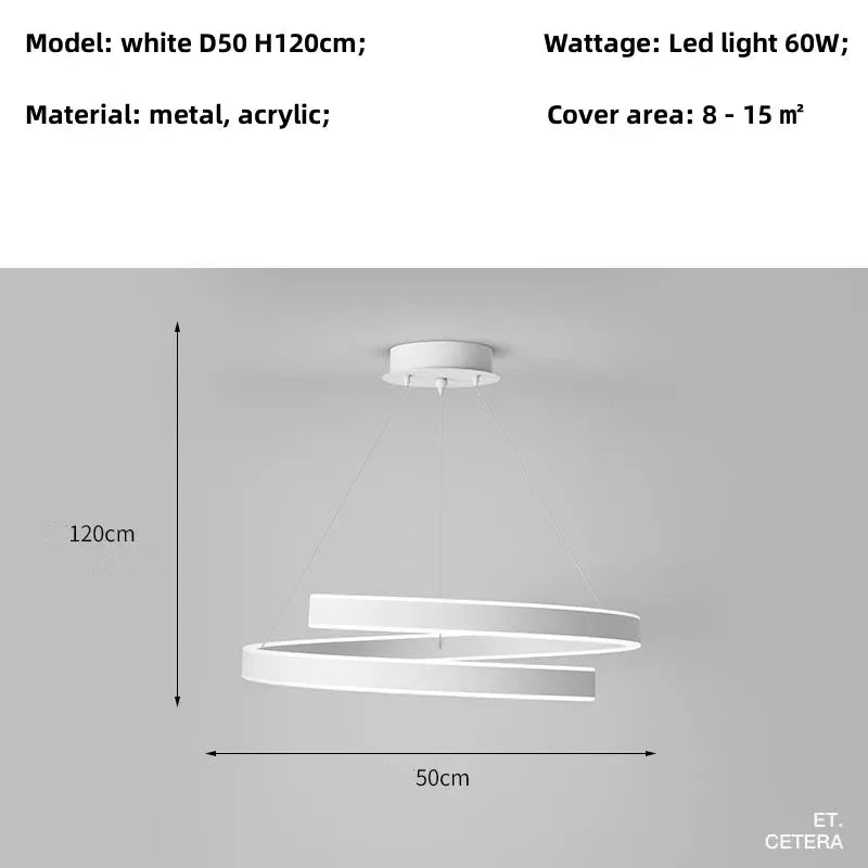 Dimmable Metal Acrylic Pendant Chandelier Lighting Fixtures