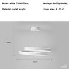 Dimmable Metal Acrylic Pendant Chandelier Lighting Fixtures