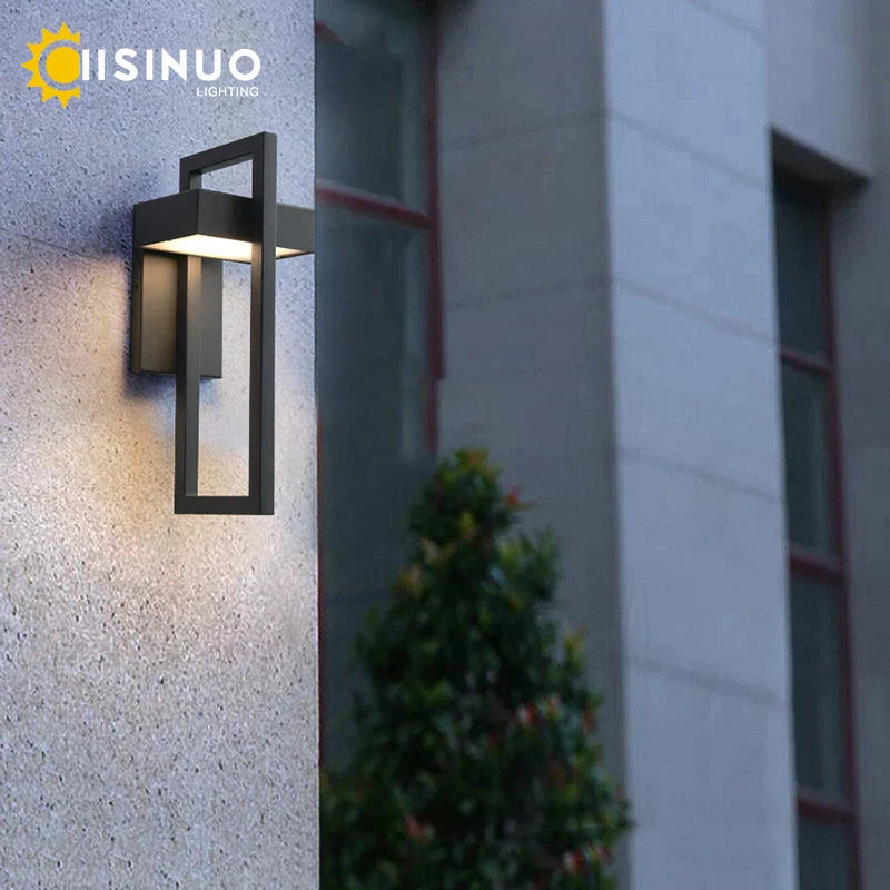 Outdoor LED Wall Light 10W Black Retro Vintage Waterproof Sconce Street Garden Luminaire