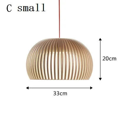 Wooden Birdcage Pendant Lamp: E27 Indoor LED Lighting for Dining Room & Bar