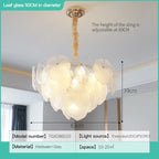 French Cream Crystal Chandelier for Luxury Living Room, Net Red Feather Design