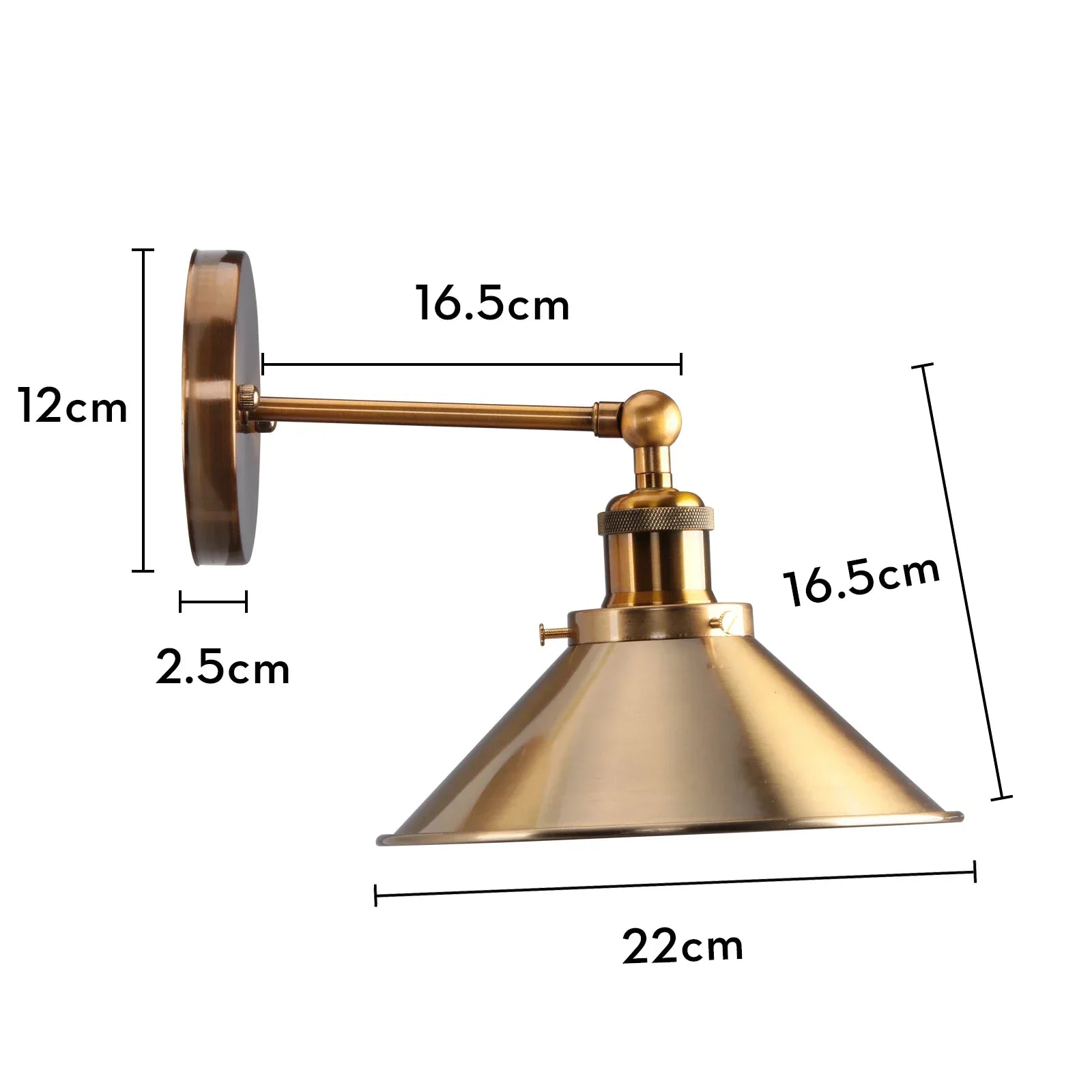 Industrial Retro Loft Wall Sconce E27 Bedside Lights Fixtures for Living Room